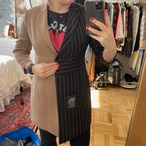 NWT Pinstriped Statement Coat